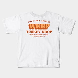 WKRP Turkey Drop Kids T-Shirt